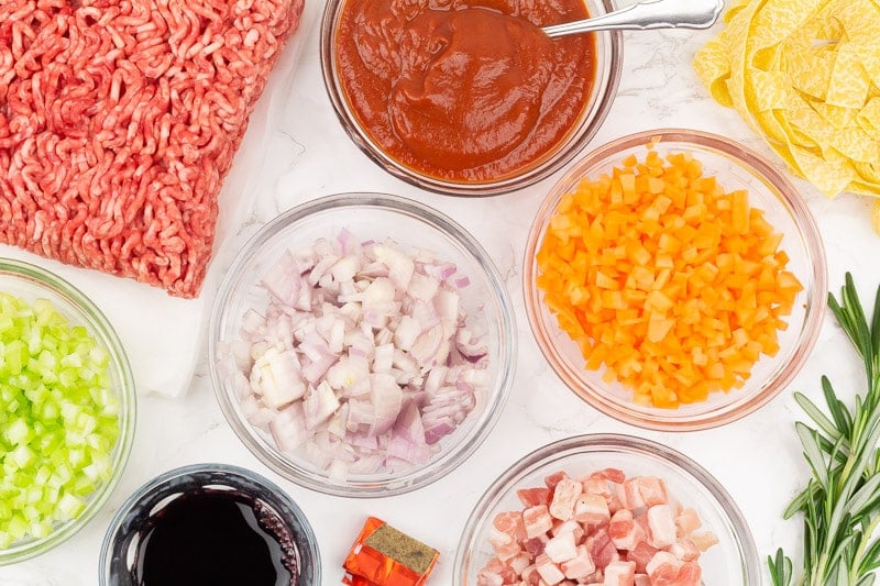 Bolognese sauce ingredients