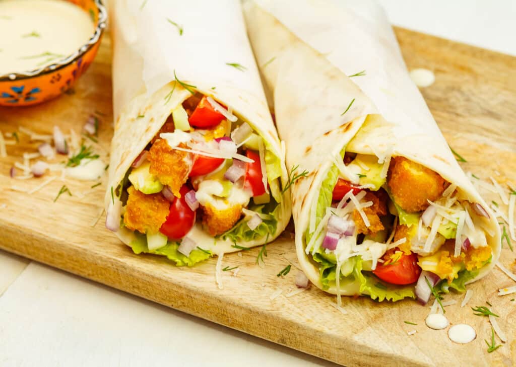 Crispy chicken wrap