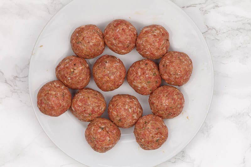 Homemade meatballs for spaghetti