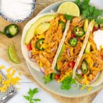Pulled chicken tacos