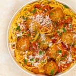 Spaghetti and meatballs