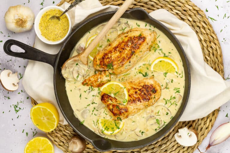 Chicken in mustard-dill sauce
