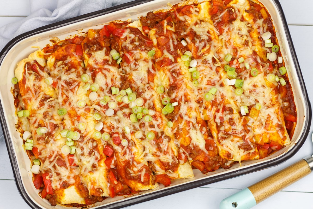 Ground beef enchiladas recipe