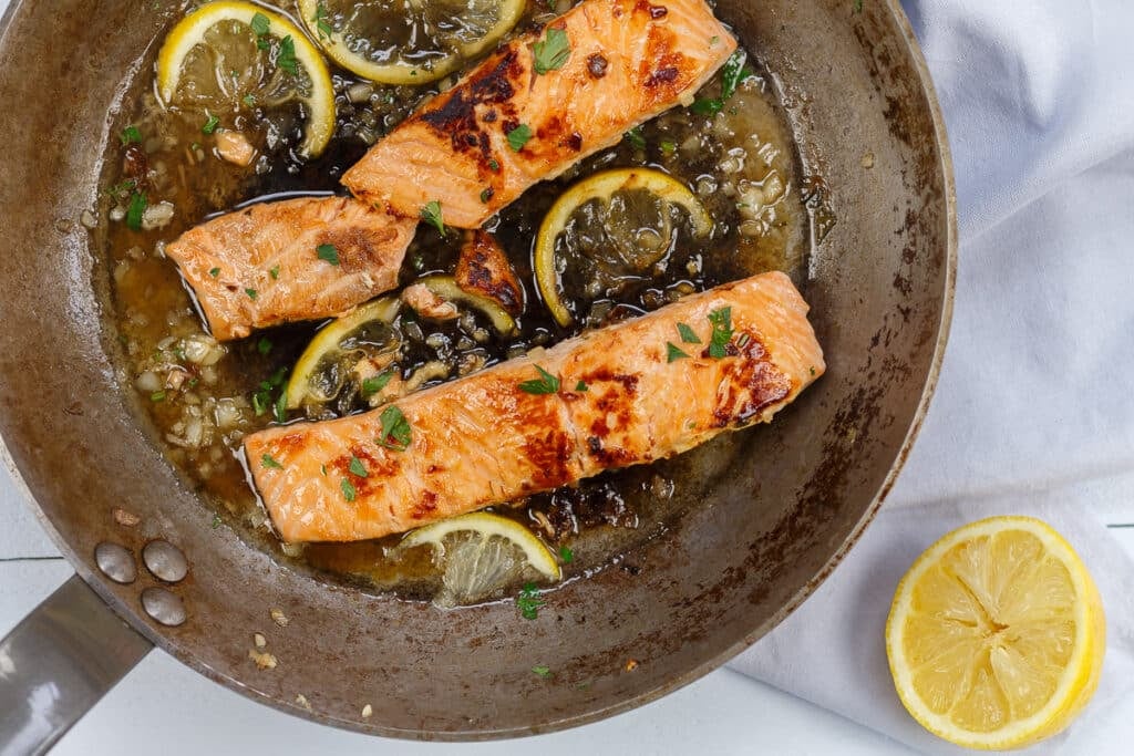 Honey and lemon salmon
