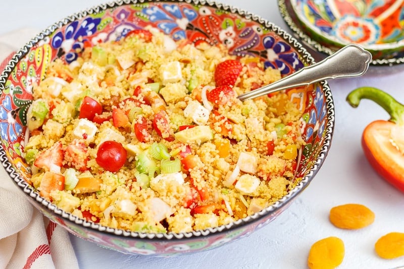 Grilled chicken couscous salad