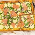 Zucchini puff pastry tart recipe
