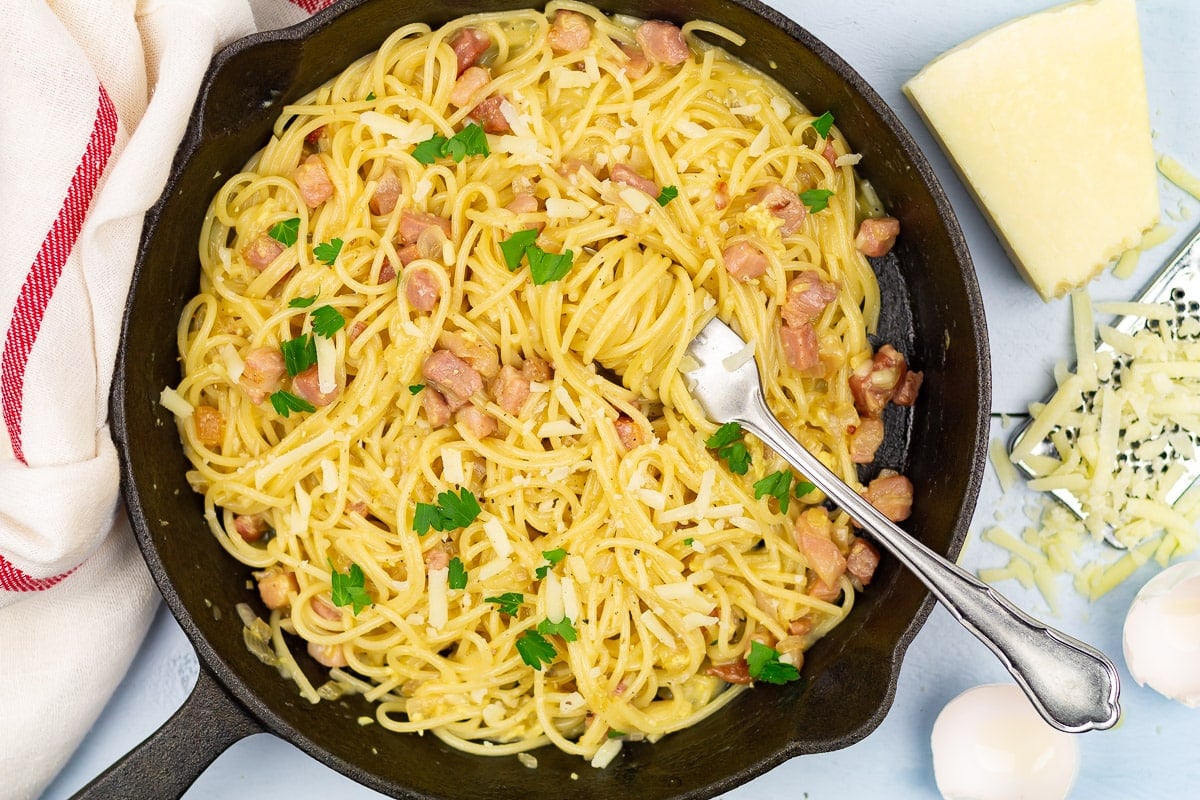 Classic pasta carbonara