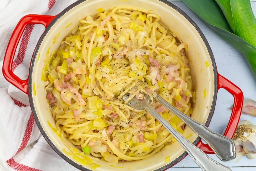 Leek and Bacon Pasta Recipe