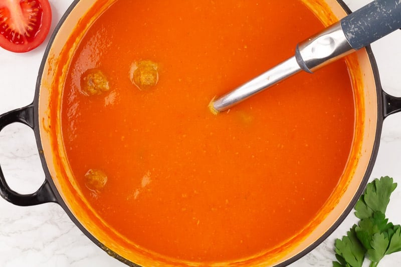 Recipe for Tomato Soup With Meatballs