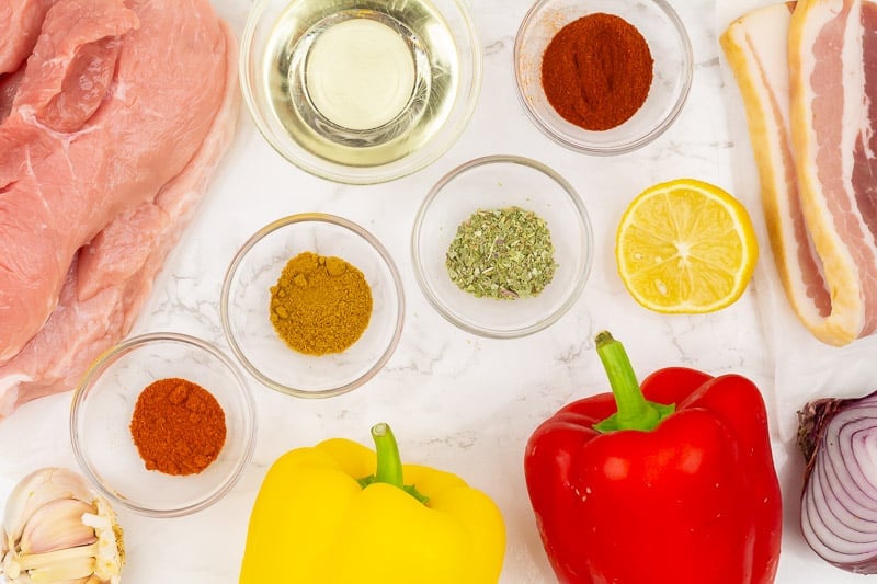 Ingredients for Pork Kabobs