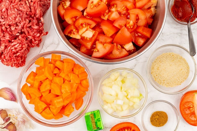 Ingredients for Tomato Soup