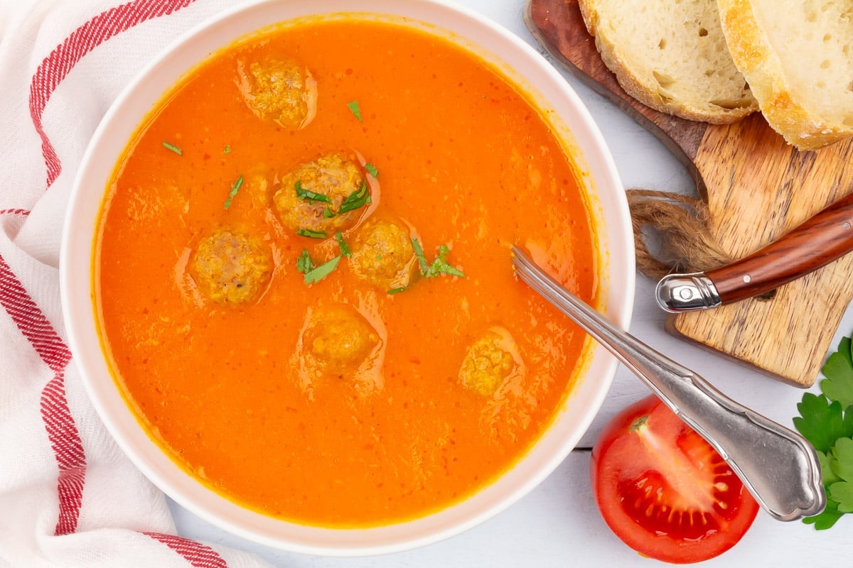 Tomato Meatball Soup